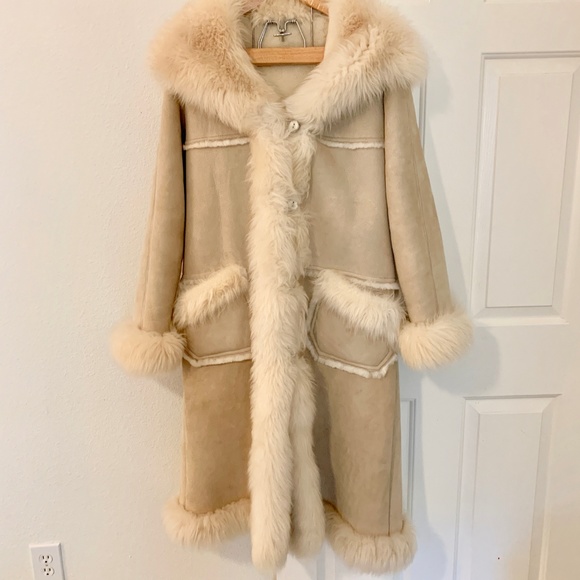 Overland Coat Co. Jackets & Blazers - Overland Sheepskin Natural Sheepskin Shearling Vtg